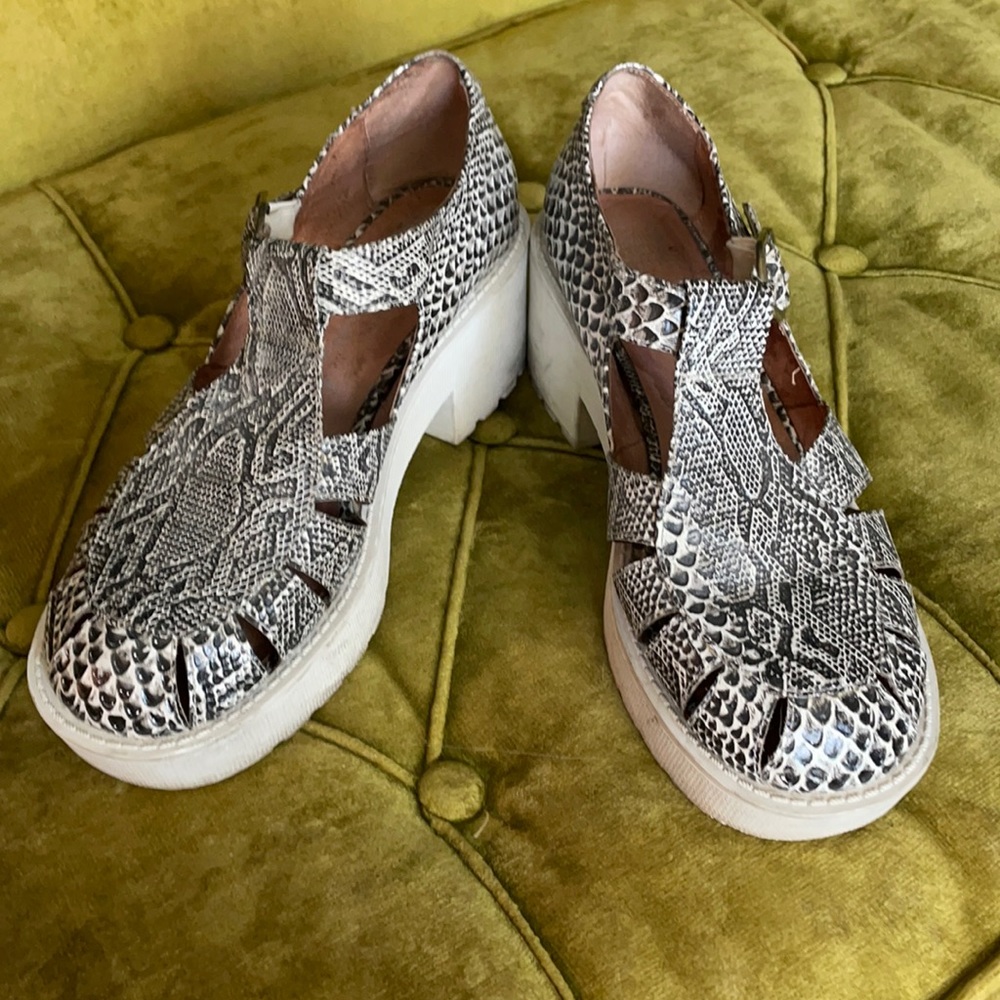 Jeffrey Campbell Snake-print Platforms